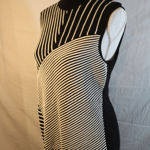 Dana Buchman slvless Mock Neck Stripped Sweater XL - Picture 3 of 3